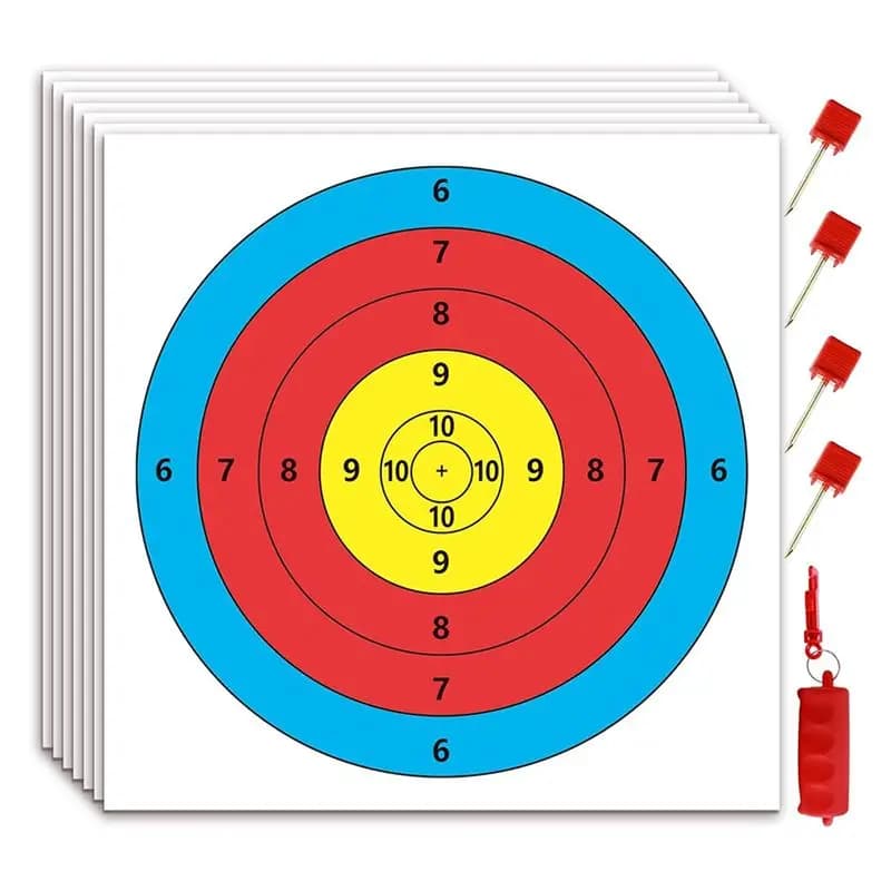 -[Cilae-17R] Archery Targets Paper, Bow And Arrow-Targets For Hunting Backyard, Archery Target Practice Accessories