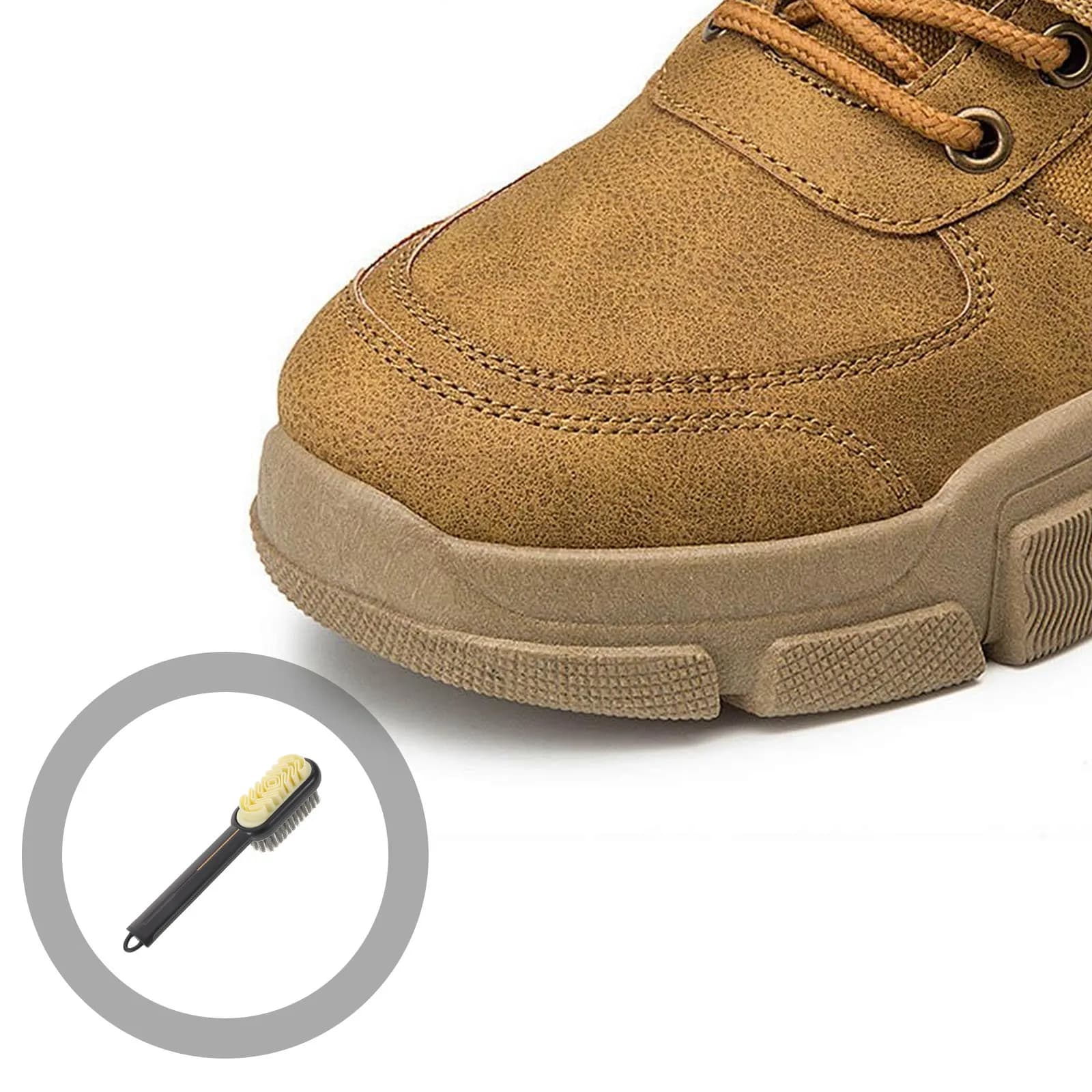 Spazzola Ergonomica con Setole Morbide per Pulizia di Scarpe, Macchie di Bucato, Mobili, Strumento Portatile per Pulizia di Bagno, Lavandino, Vasca e WC