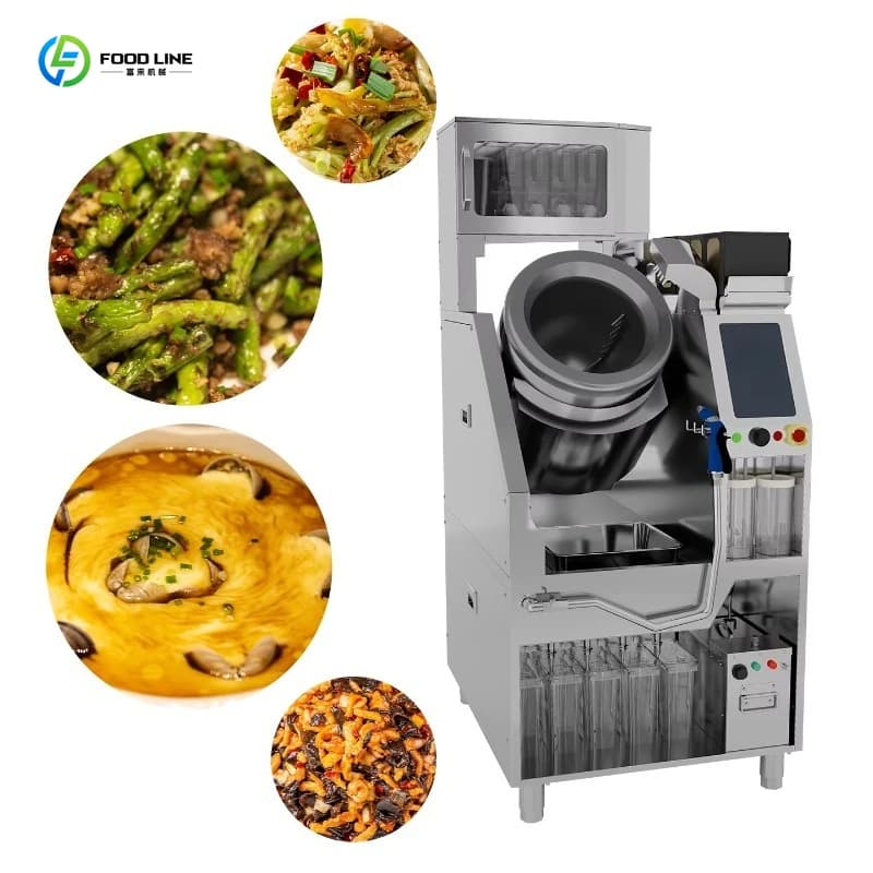Macchina Wok Automatica Intelligente Personalizzata per Hot Pot Piccante, Noodles, Pasta, Riso Fritto, Pollo