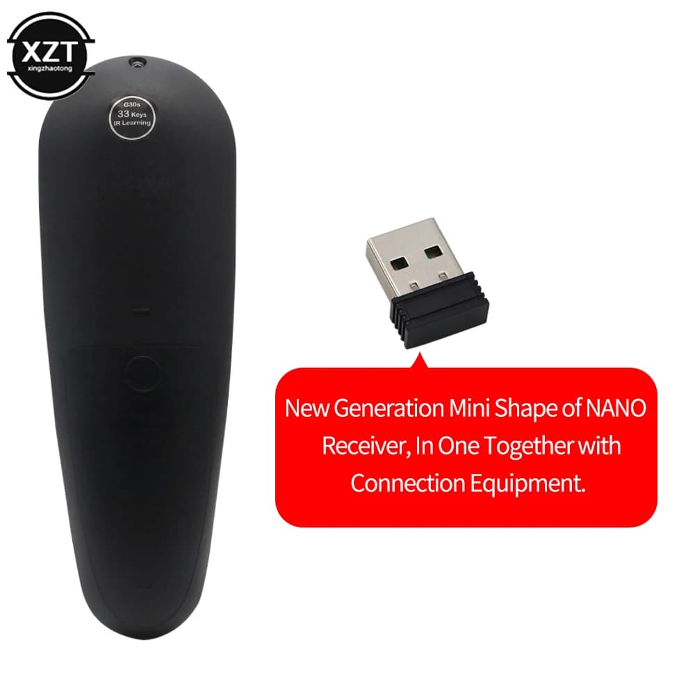 G30S Telecomando vocale intelligente Giroscopio 2.4G Mouse wireless Air Mouse Telecomando IR a 33 pulsanti per X96 Mini Android Box vs