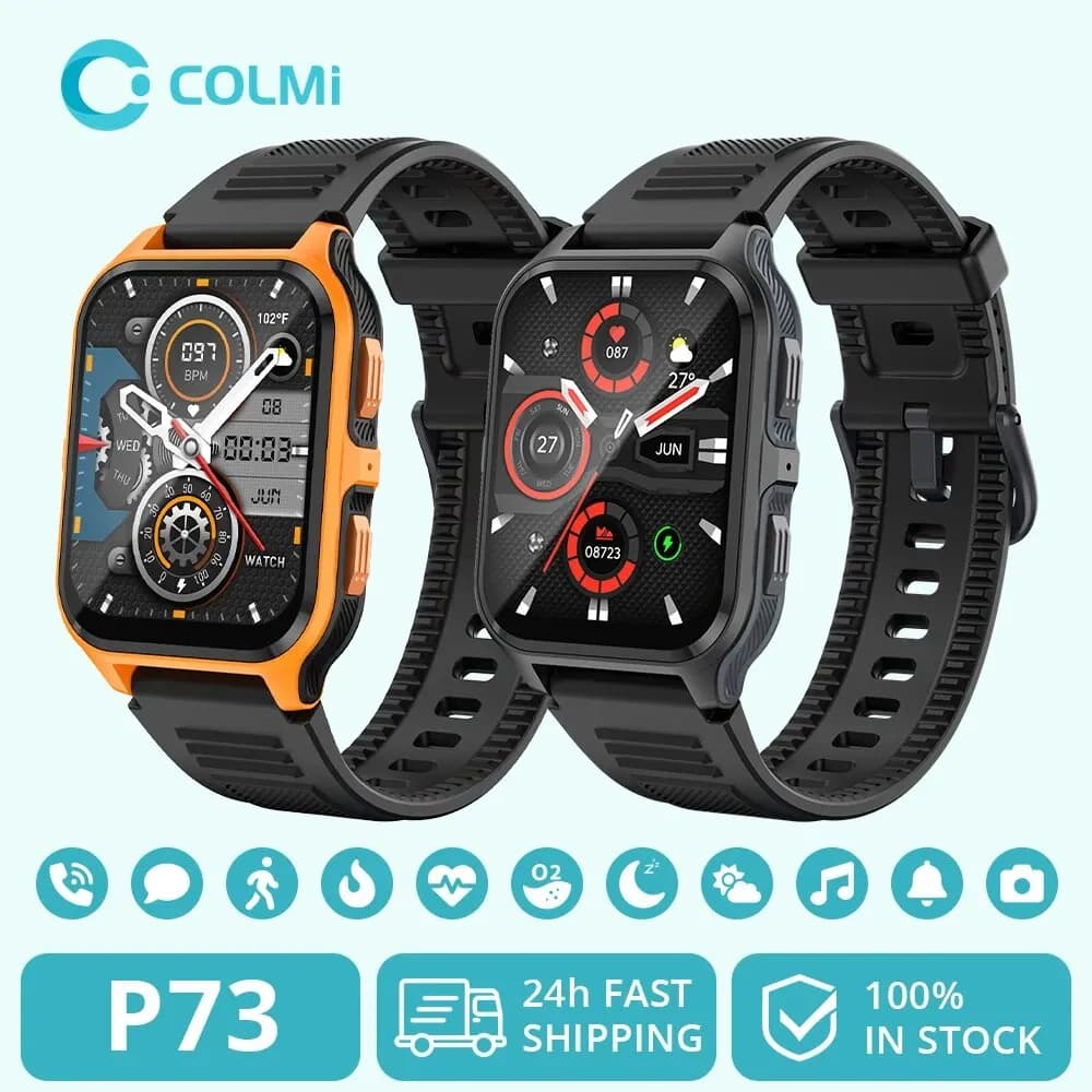 COLMI P73 1.9 "Outdoor Military Smart Watch Men Bluetooth Call Smartwatch for Xiaomi Android IOS, IP68 waterproof Fitness watch