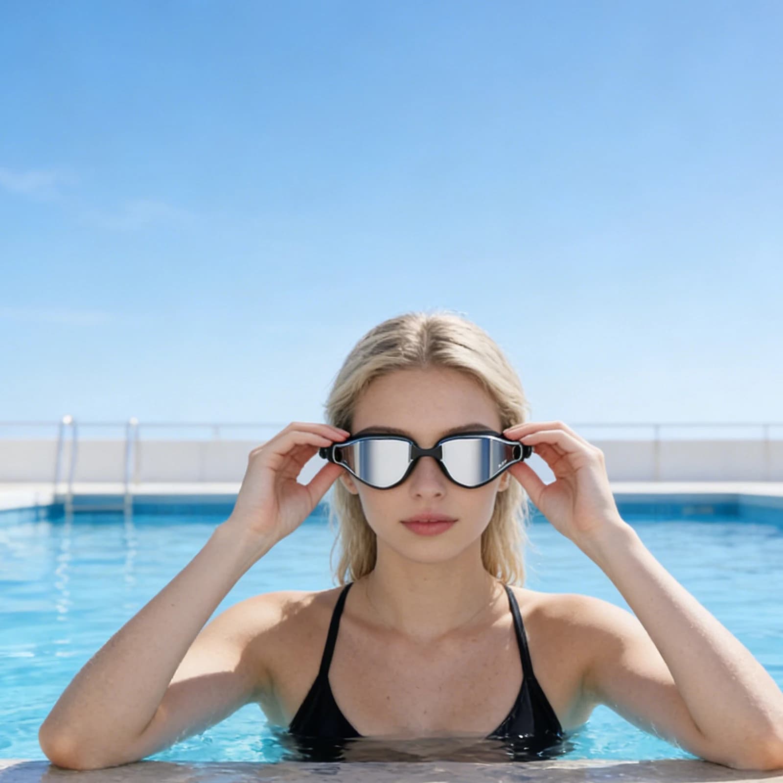Adjustable Silicone Nuoto Glasses with HD Protection, High Definition Underwater Eyelets for Outdoor and Interior Pool