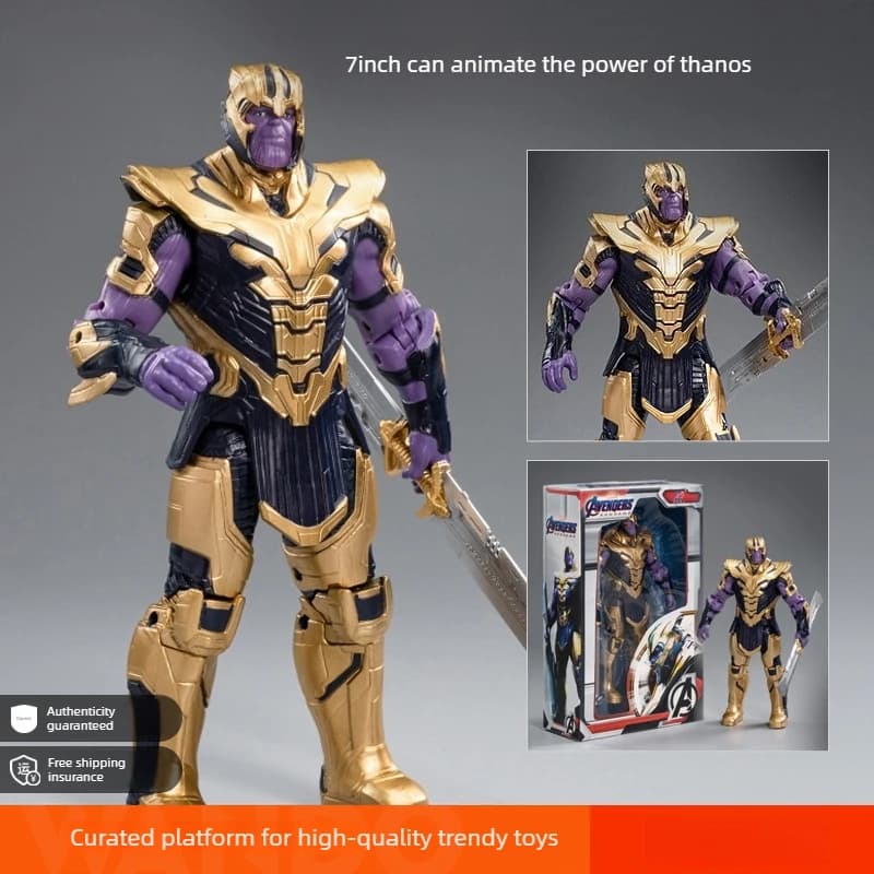 Modellini Action Figure Marvel Avengers 36cm: Spider-Man, Iron Man, Captain America, Thor, Hulk, Thanos, War Machine - Giocattoli Regalo per Bambini