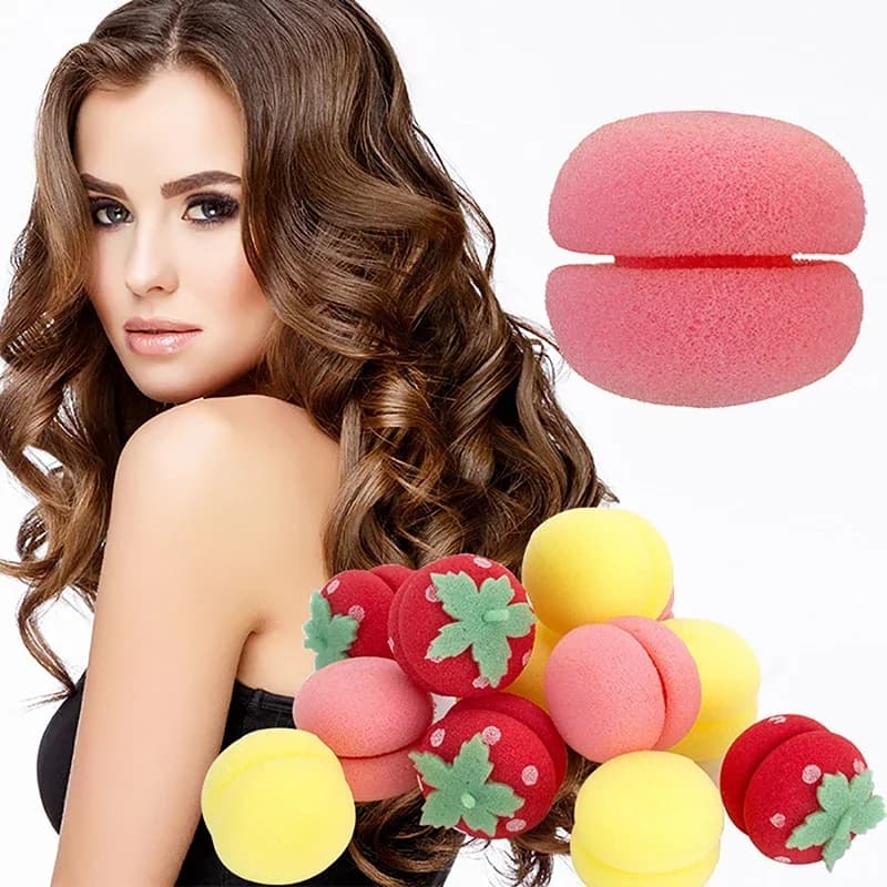 6 pieces of soft sponge hair curlers, foam rollers, strawberry balls, sandwich, round tool, styling tools and accessories for girls and women