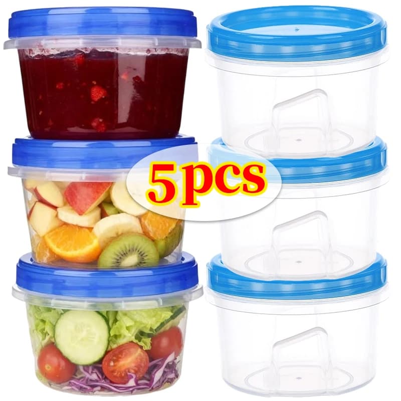 Set di contenitori per congelatore impilabili Scatola di plastica per alimenti Scatola per microonde Lavabile in lavastoviglie Coperchio ermetico a prova di perdite per porzioni di preparazione dei pasti