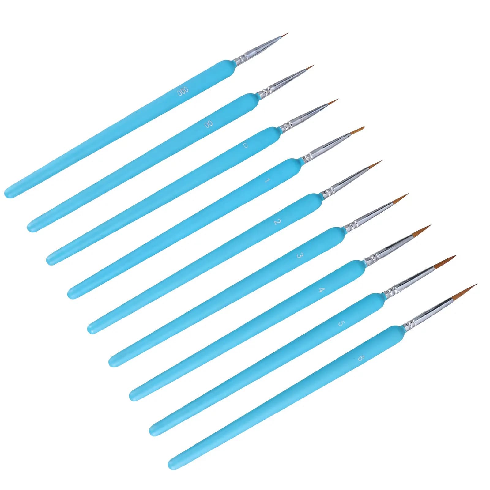 9 pcs Set Painting Brush Watercolor Art Halloween Christmas New Year Oil Paint Brush Set Acrylic Paint Brush Set Detail