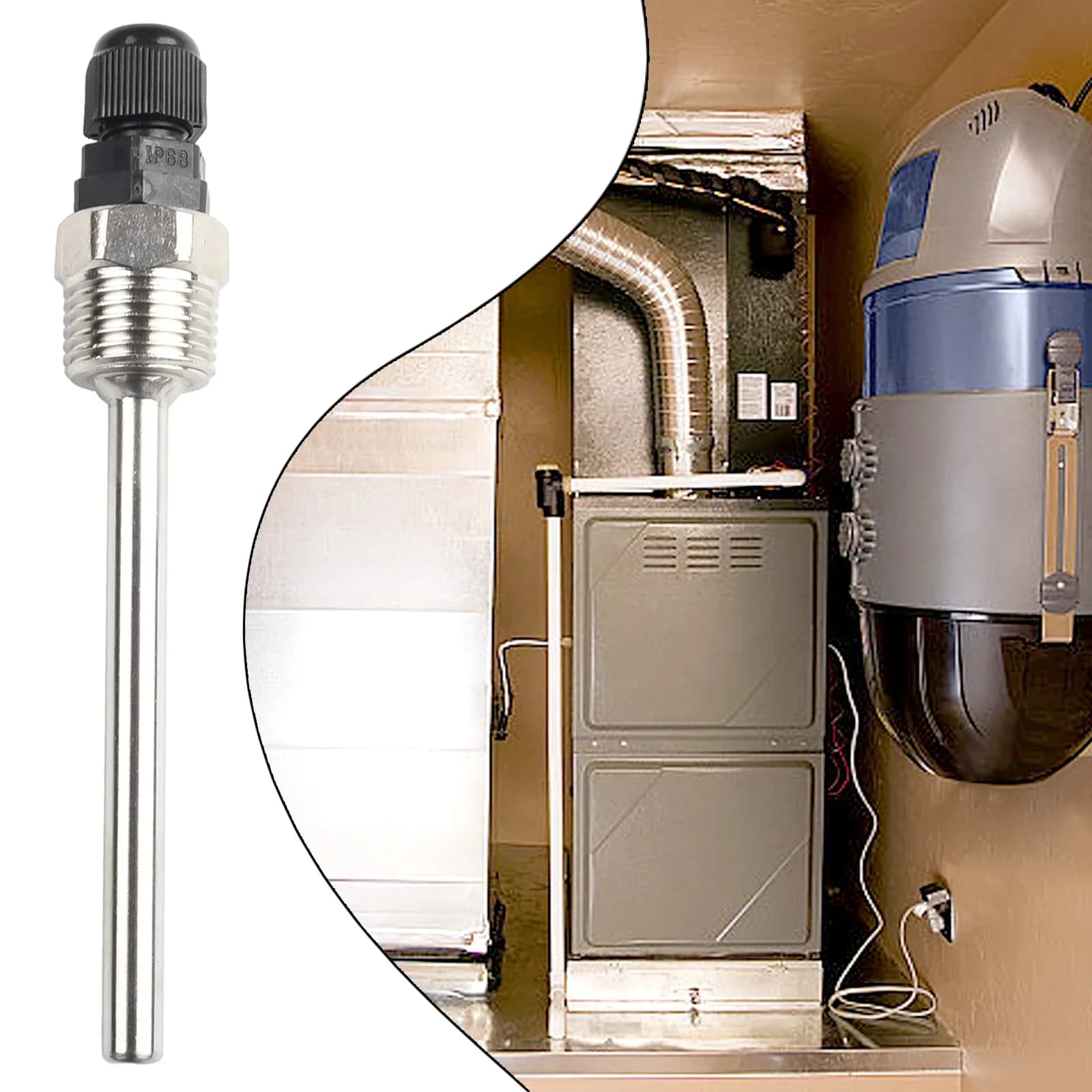 1 pz Pozzetto termometrico in acciaio inossidabile L30-300mm 1/2 BSP G filettatura per sensori di temperatura misura diametro 6mm tubo termometro igrometro