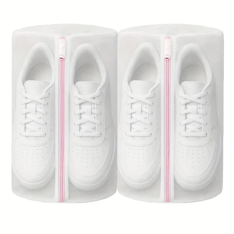 2PCS Heavy Duty Washer Shoe Bag with Zipper Closure And Honeycomb Design Durable Laundry Bag for Sneakers Running Shoes