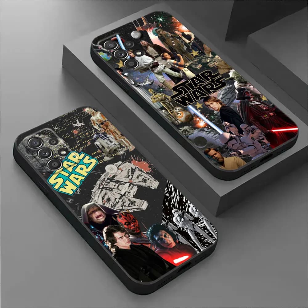 S-Starwars Kyloren Hansolo Cover per Samsung Galaxy A17 A57 A37 A07 A55 A54 A34 A35 A25 A15 A56 A36 A26 A16 A06