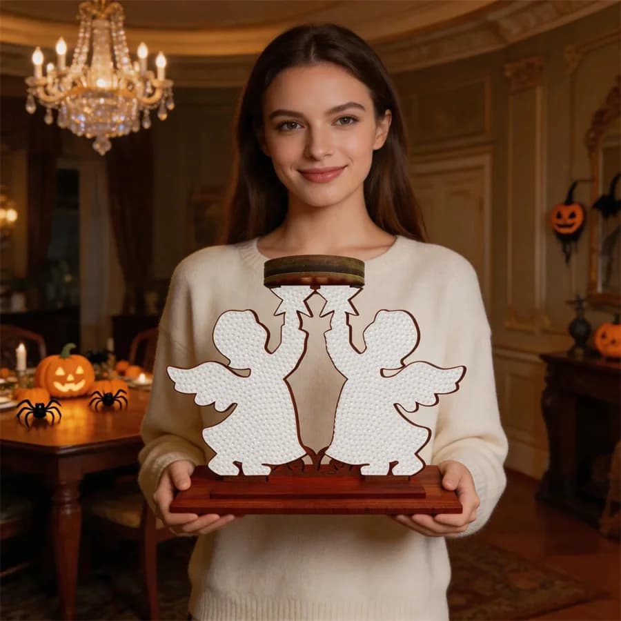 kid candle holder Halloween holiday gift Diamond Painting Kits Drill DIY Crystal Rhinestone Mosaic Art Craft Home Decor Supplies