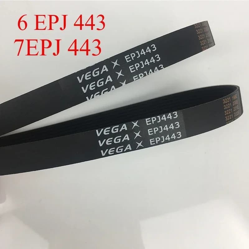 Vega Motor Belt Multi-scanaling Rubber Strap Multi-cuneo EPJ 443 6 sticks 7 conicals Roller conveyor Small belt mechanical stroke