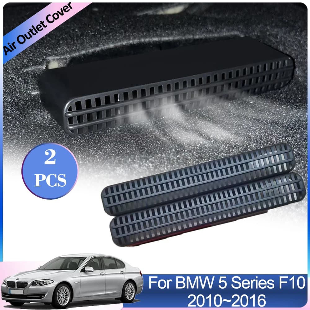 Per BMW serie 5 F10 F11 F07 2010 ~ 2016 2011 2012 2013 2014 2015 coperchio uscita aria posteriore sotto il sedile condizionatore griglie di sfiato scarico auto accessori interni