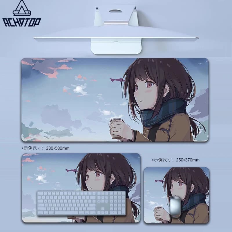 Meet Girl Mouse Pad Gaming Esports Mouse Pad Desktop universale e computer portatile Cute Anime Office Tappetino antiscivolo in gomma