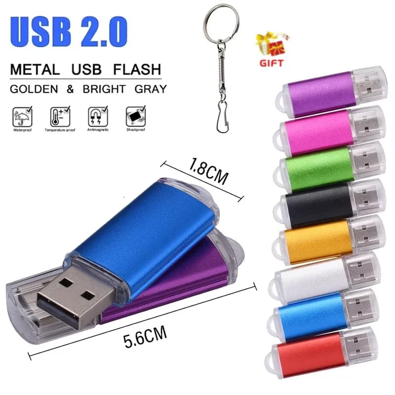 Chiavette USB 2.0 da 128GB 64GB in metallo, regalo aziendale, memory stick da 32GB 16GB, pen drive multifunzione da 16GB 8GB, chiavetta USB per laptop