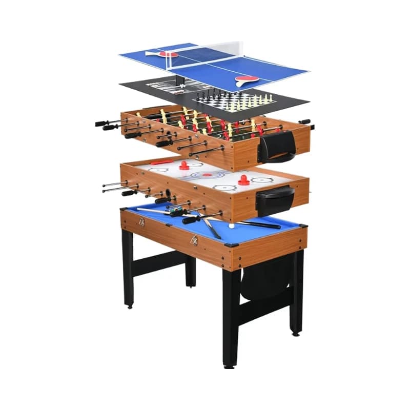 Set da gioco con tavolo da 48 pollici per casa, hockey, ping pong, scacchi, backgammon per amici e famiglia