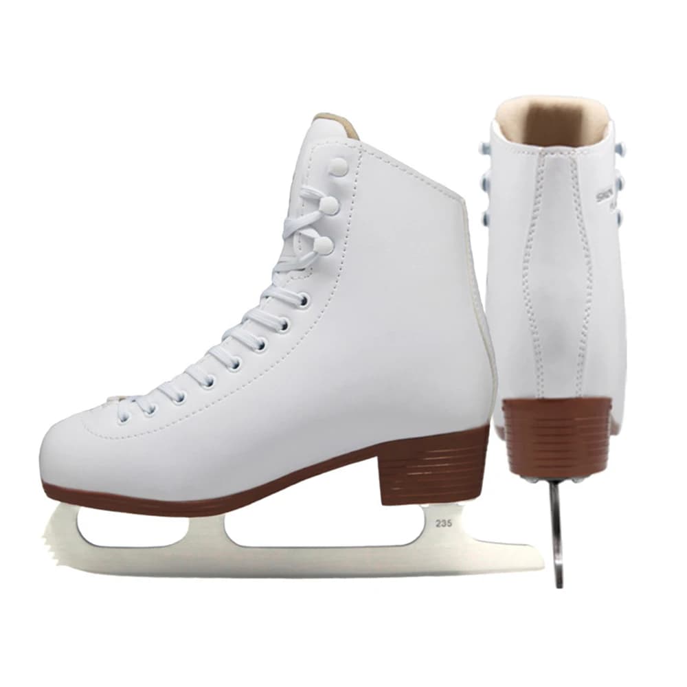 Trucchi di pattini da ghiaccio Scarpe Bambino adulto Pattini da lama da ghiaccio in pelle Coltello da fiore professionale Coltello da hockey su ghiaccio Pattini da ghiaccio reali ID01