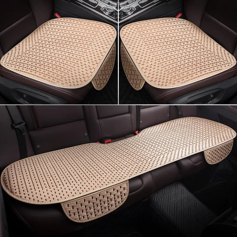 Cuscino per seggiolino auto, coprisedili per conducente Comfort traspiranti con borsa portaoggetti, tappetino antiscivolo per sedile anteriore dell'auto universale