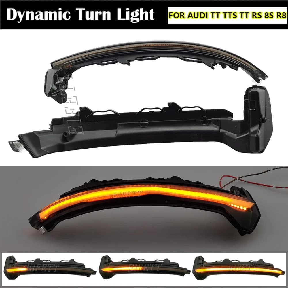 Per Audi TT TTS MK3 8S 2015 2016 2017 2018 2019 2020 TTRS R8 Dinamico Lampeggiante LED Indicatori di direzione Specchietto retrovisore Luci Freccia