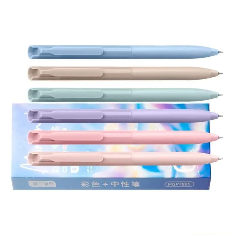 Penna gel per journaling da 6 pezzi Penna neutra Penna inchiostro gel asciugatura rapida con ricariche