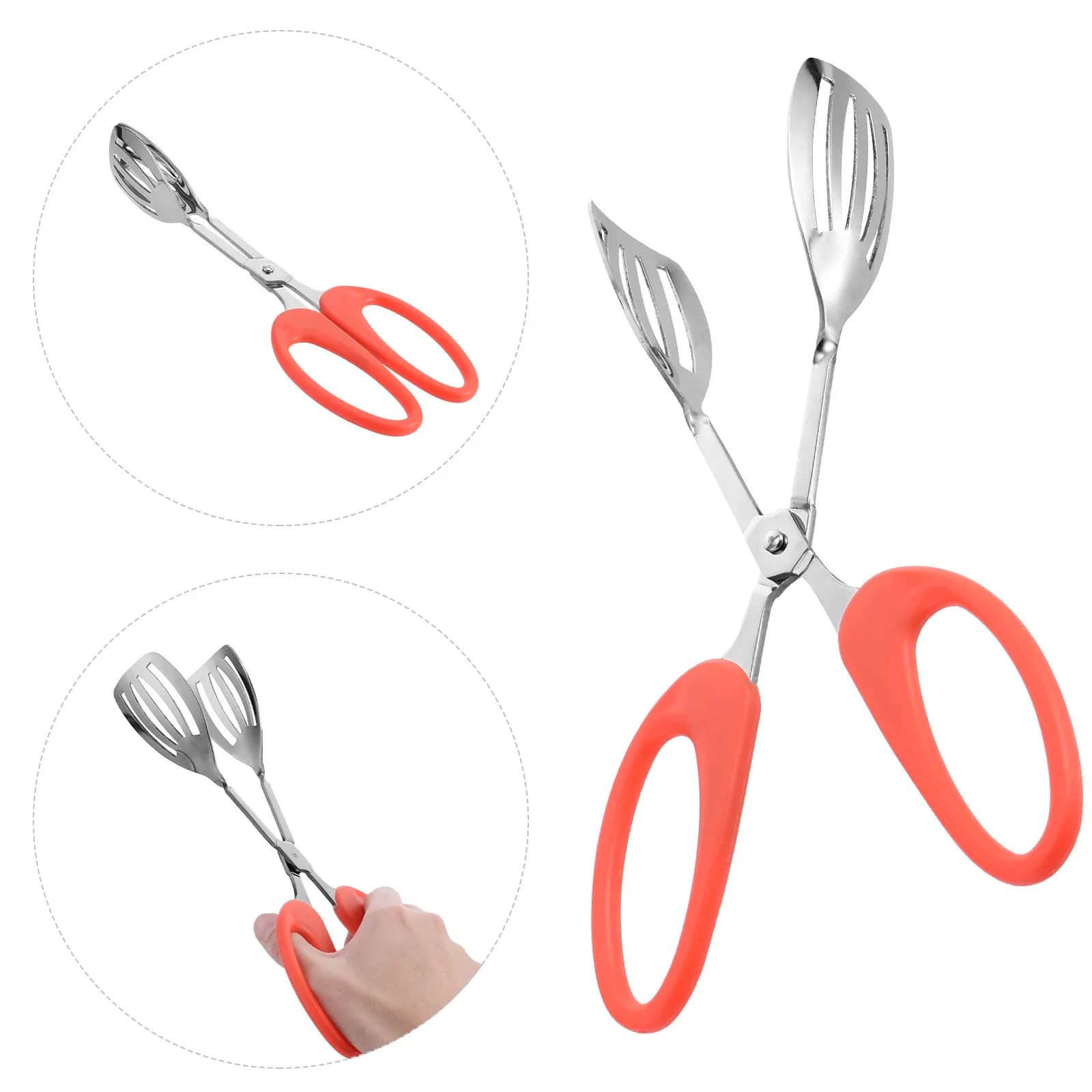 Pinze da Buffet Professionali in Acciaio Inox, Stile Forbice, per Cucina, Insalata, Frutta, Barbecue, Grigliate, Cottura e Ristorazione