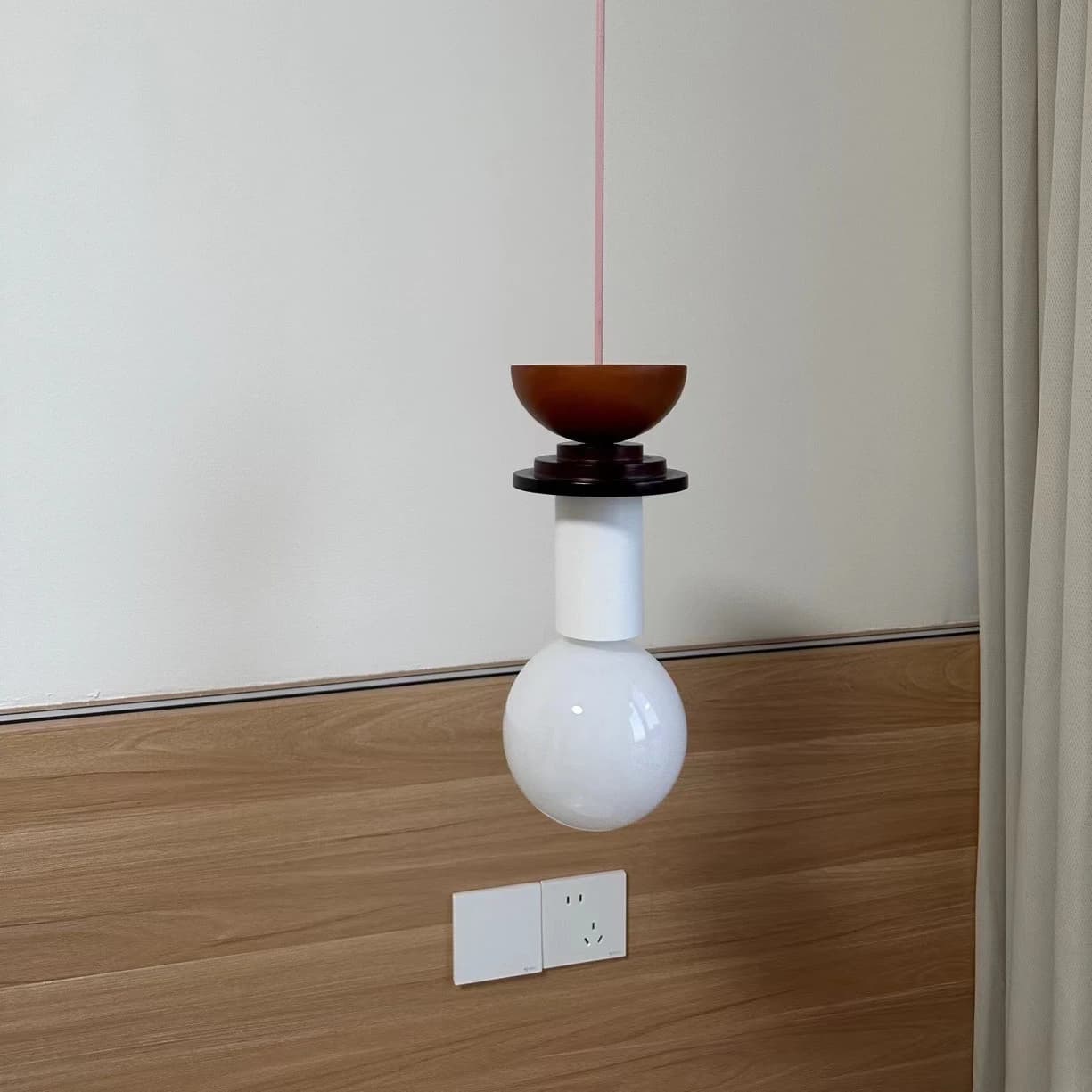 Nordic Modern Building Blocks LED Small Pendant Lights Bedroom Bedside Chandeliers Study Solid Wood Hanging Lamps Home Decor
