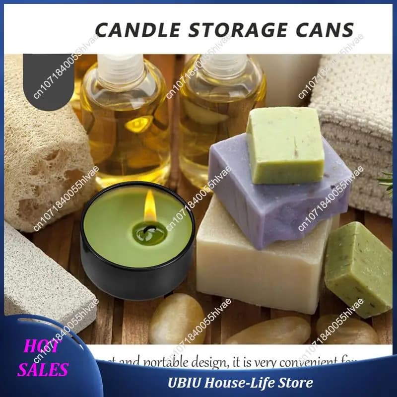 48 pieces of decorative labels for candle jars, empty storage jars, tin containers for candles, round tin containers, D-Best Selling