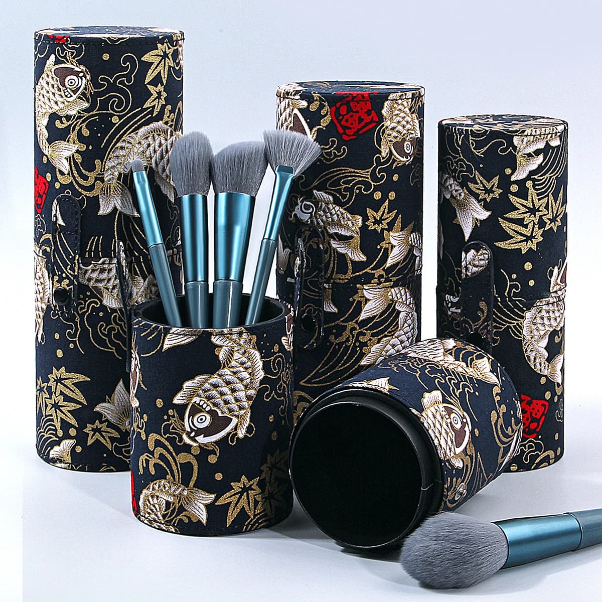 Portable Makeup Brushes Travel Makeup Brushes Buckle for Makeup Brushes with Cover
