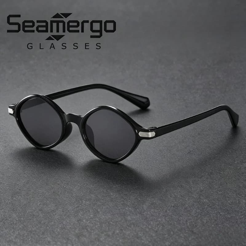 SEAMERGO Retro Trend Style Rhombus Children's Sunglasses for Baby Outings High-end Eyewear with UV Protection for Boys and Girls