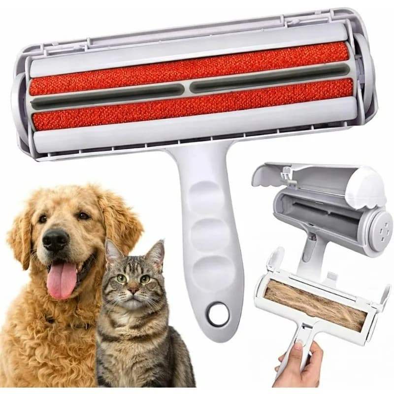 Reusable Pet Hair Remover Roller Self‑Cleaning Lint Brush Dog Cat Fur Remover for Clothes Sofa Carpet Couch