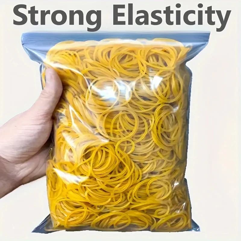 High elasticity yellow elasticity - set of 100/300/666 pieces, with diameter of 38 mm, natural rubber resistant, suitable