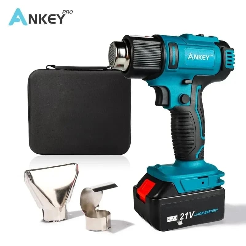 Pistola riscaldante wireless con temperature regolabili, adatta per pistola termica a batteria Makita 18v con 2 ugelli essiccatore per saldatura