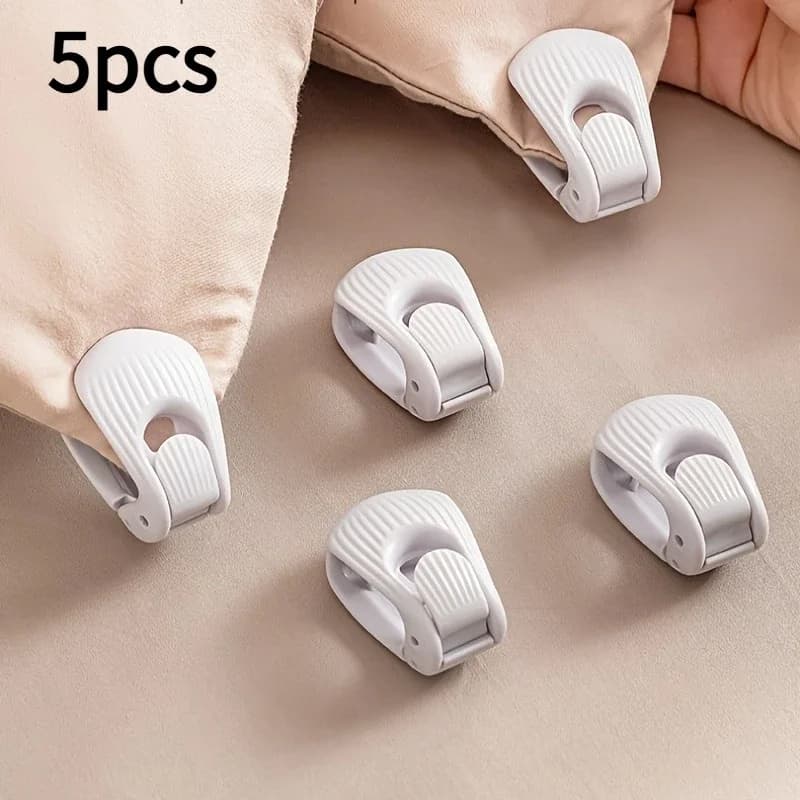 5pcs Bed Sheet Clips-Dual-Direction Adjustable Non-Slip Transparent Nylon Bedding Clips,Suitable for Hospitals,Homes,Hotels,Spas