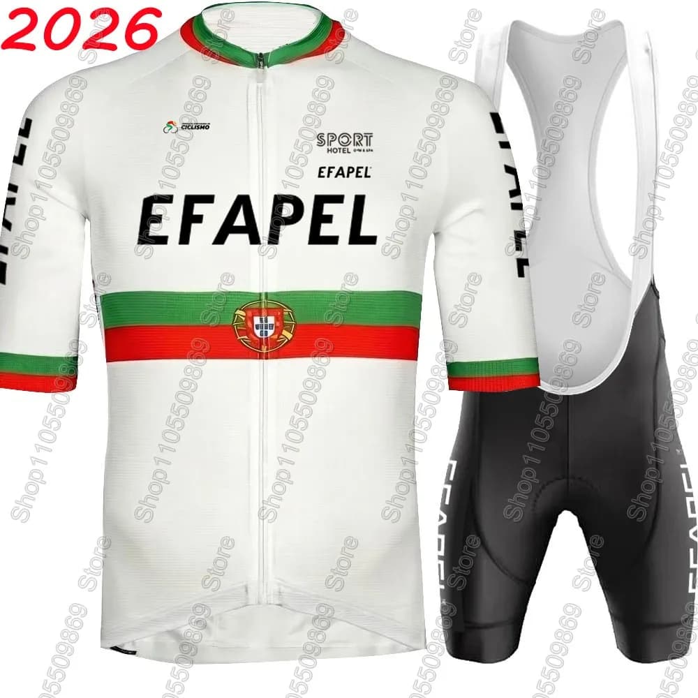 Portugal 2026 Efapel Team Cycling Jersey Set Summer Bicycle Clothing kits Road Bike Shirts Suit Bicycle Bib Shorts MTB Maillot