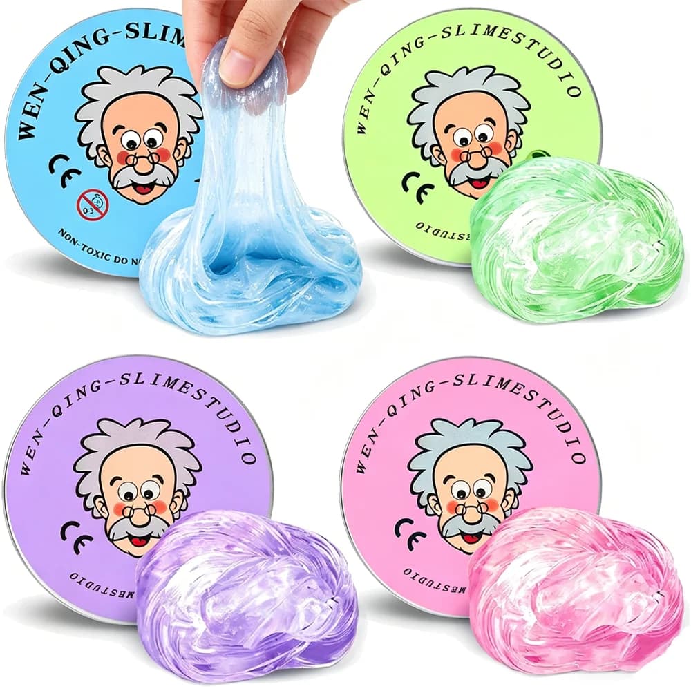 Slime Liquido Colorato in Vetro, Giocattolo Antistress, Fluido Non-Newtoniano, Pasta Elastica per Bambini, Regalo di Compleanno, Gadget per Feste