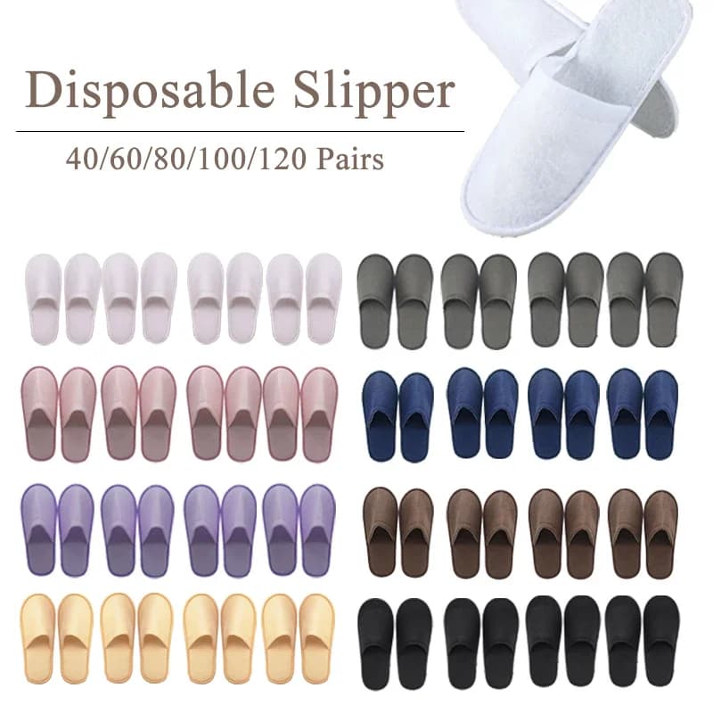 40-120 paia di pantofole usa e getta multicolori per gli ospiti Pantofole spa per la casa dell'hotel Pantofole usa e getta da viaggio per matrimoni Uomo Donna