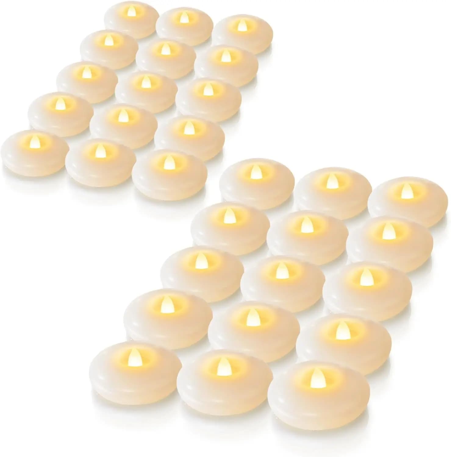 Pack of 48 Candles LED Floating Machines 3 Inch Flameless, Tealights Waterproof with Duration of 200 Hours for Wedding Decorations and Celebrations