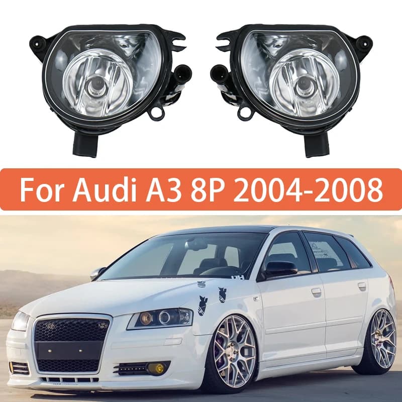 Faro Fendinebbia Anteriore per Audi A3 8P 2004-2008, Luce Antinebbia Paraurti Anteriore 8P0941699A 8P0941700A
