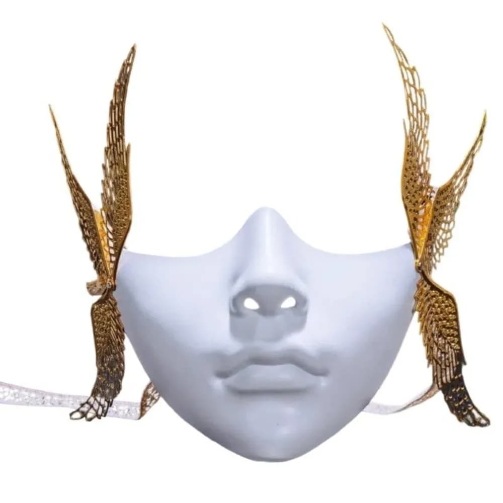 Plastic Cyberpunk Mechanic Masks, Half Steampunk Masks with Ali, Halloween Costume Accessories, Futuristic Punk Style