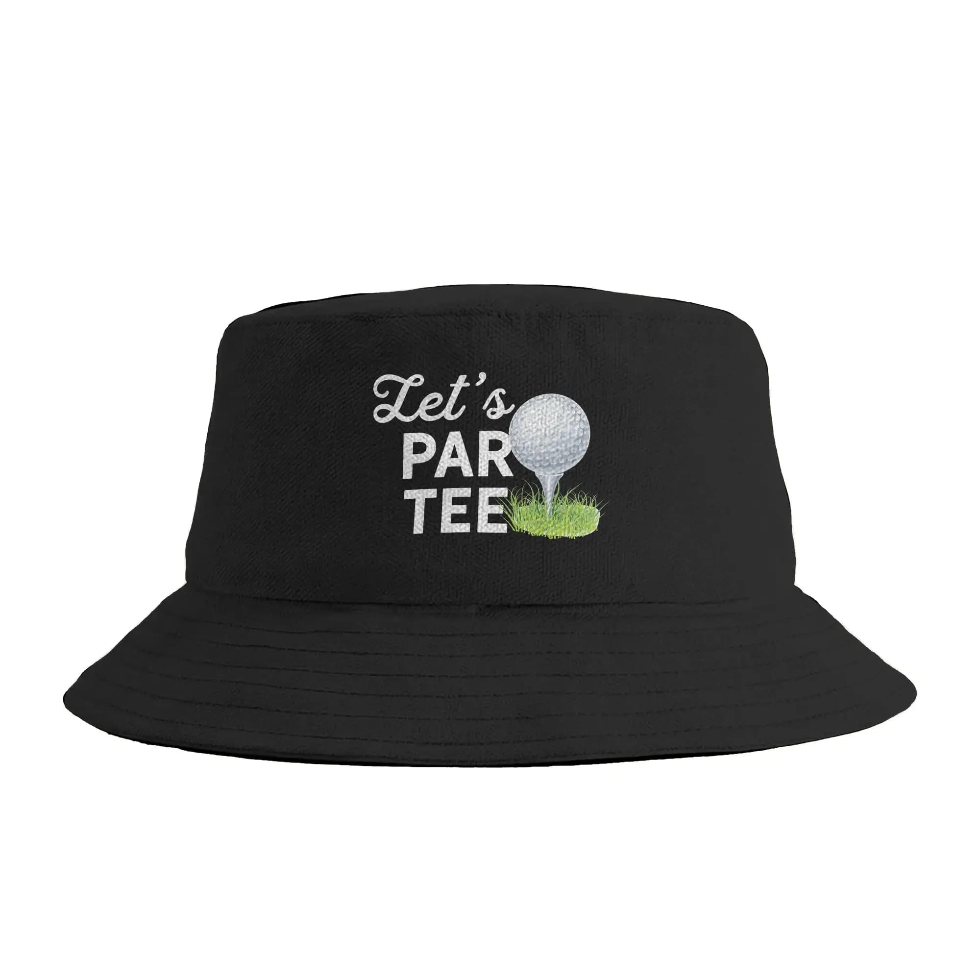 Let’s Par Tee Golf Ball Bucket Hat For Unisex Fisherman Hats Korean Fishing Caps Soft Fold Outdoor Pattern Sun Hats