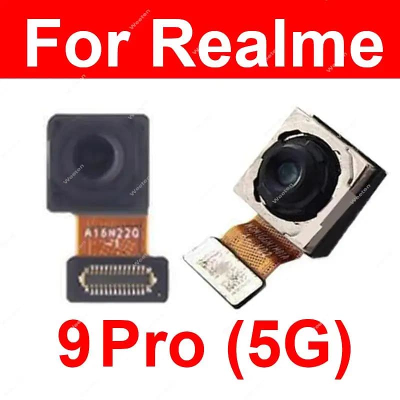Fotocamera posteriore anteriore per Realme 9 Pro 9pro 5G primario posteriore principale anteriore Selfie rivolto verso piccole parti del cavo flessibile della fotocamera grande