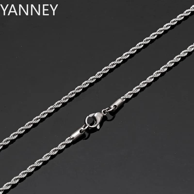 Prezzo all'ingrosso Larghezza 2/3/4MM 16-24 pollici Collana a catena intrecciata in argento sterling 925 Collana a maglie di moda per gioielli da donna uomo
