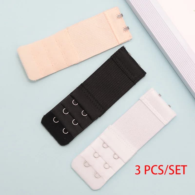 3 pezzi estensori del reggiseno estensione della cinghia 2 ganci 3 file intimo donna allungato reggiseno gancio estensore reggiseno intimo accessori