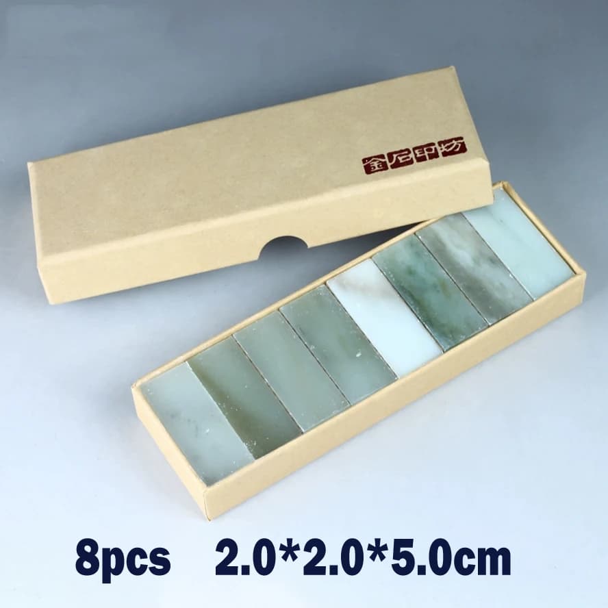 3 Blank Stamp Stone Painting Calligraphy Chinese Qing tian Seal Drawing Art Supplies Set Practice Signet