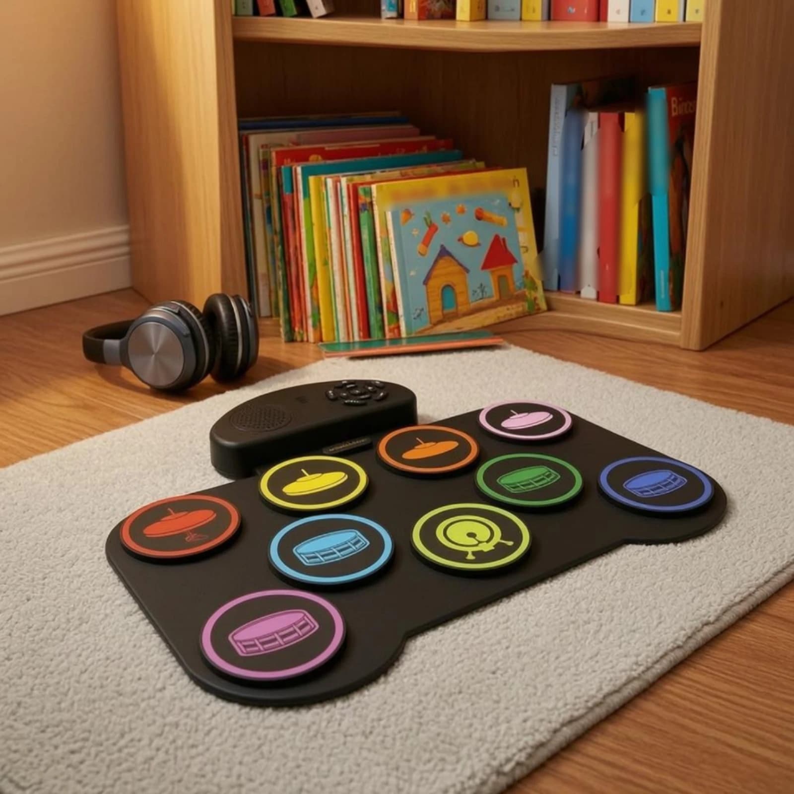 Children's Drum Pad Silicone Electronic Drum Pad Music Toy Colorful Compact