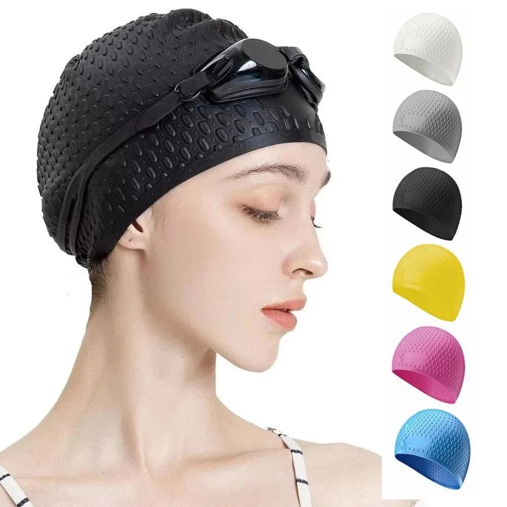Soft Silicone Swimming Cap Solid Color High Elasticity Pool Headgear Wear-resistant Non-Slip Diving Hat Pool Accessories