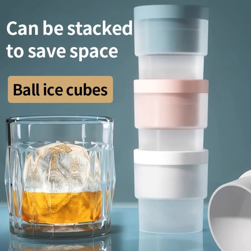 Stampo per Ghiaccio in Silicone per Uso Domestico, Riutilizzabile per Cubetti di Whisky, Accessorio Essenziale per Bar, Non Tossico e Facile da Pulire