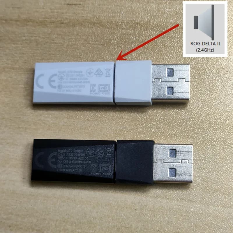 USB 2.4G A701Dongle Wireless Headphone Adapter ASUS ROG DELTA II