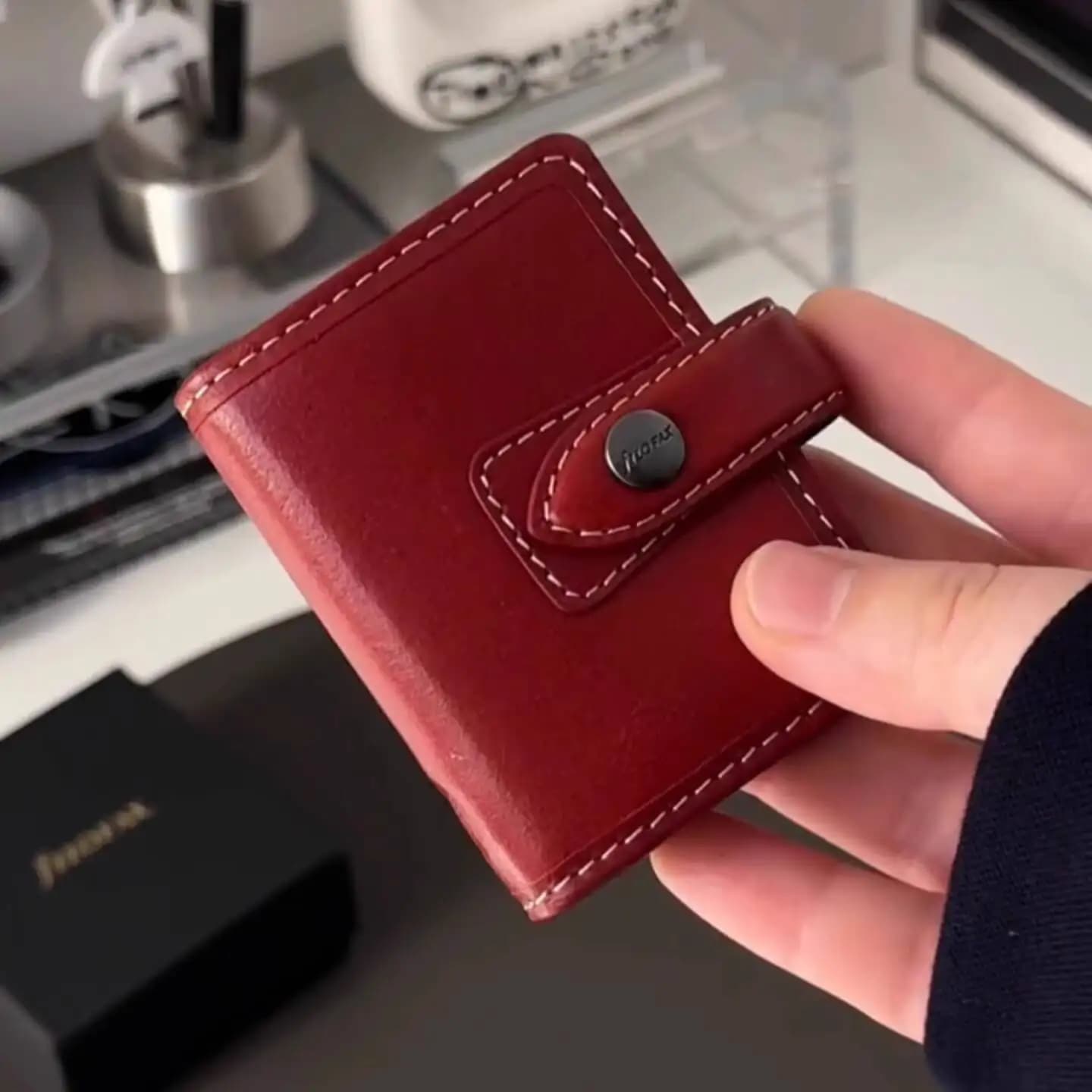 Mini diario portatile in pelle PU con agenda a fogli mobili in formato mini palmo A10