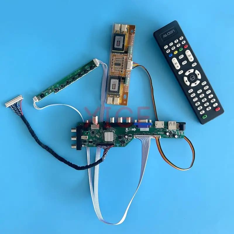 For LM170E01 LM170E02 LM170E03 LM181E04 Driver Board Screen Kit DVB Signal Digital LVDS-30Pin 4CCFL 1280*1024 USB+HDMI+VGA+AV+IR