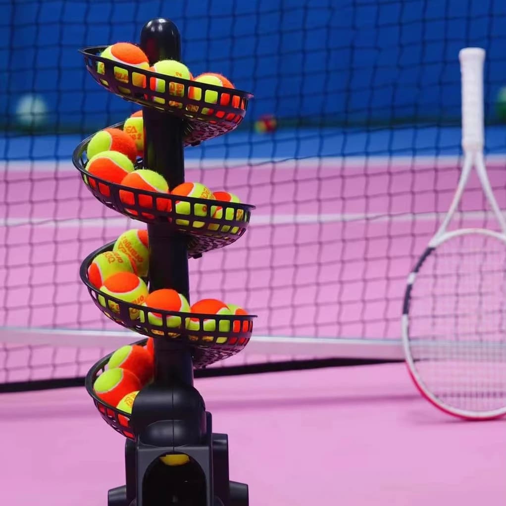 Lancio automatico delle palline da tennis Macchina da lancio per palline da tennis Macchina portatile per l'allenamento sportivo delle palline da tennis